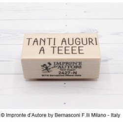 Impronte d'Autore - Timbri in Legno - TANTI AUGURI - 2427-N