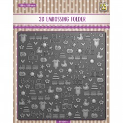 NELLIE SNELLEN - Embossing Folder - BABYTHINGS- EF3D071