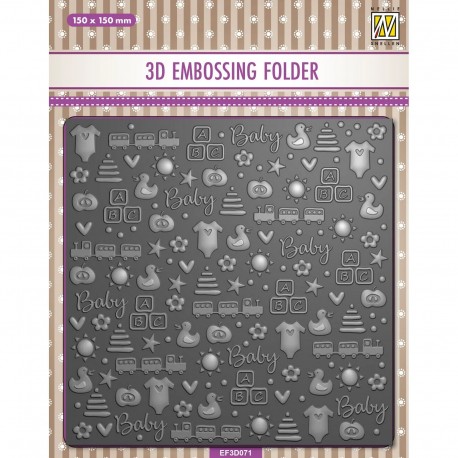 NELLIE SNELLEN - Embossing Folder - BABYTHINGS- EF3D071
