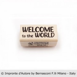 Impronte d'Autore - Timbro in Legno - WELCOME TO THE WORLD- 2612-M
