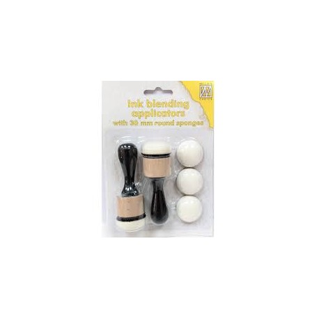 NELLIE - Ink Blending Applicators With 30mm Round Sponges - IBAP001