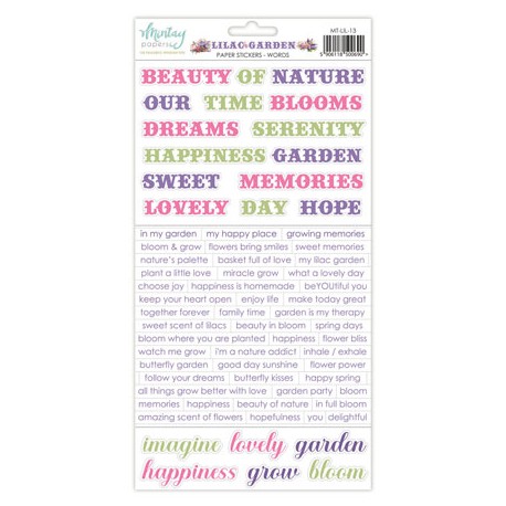 Mintay Papers - LILA GARDEN- Paper Stickers - Words - MT-LIL-13