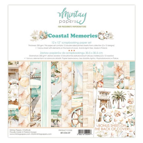 Mintay Papers -COASTAL MEMORIES - KIT CARTE -30x30 cm (12"x12") - MT-COA-07