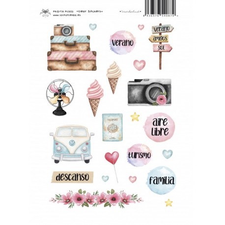 FRIDITA - CLEAR STICKERS - WANDERLUST -12" X 12" - FSK021