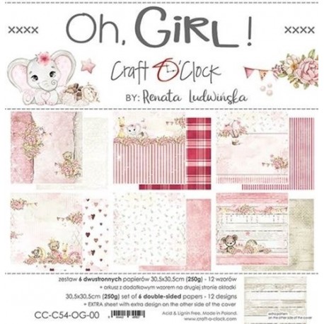 CRAFT O'CLOCK - PAD CARTE 30X30 - OH, GIRL!  - CC-C54-OG-00