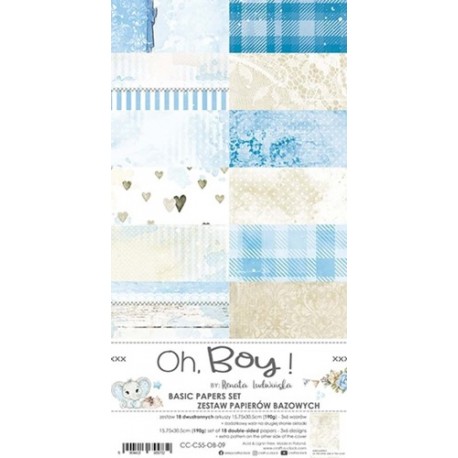 CRAFT O'CLOCK - PAD CARTE 15X30 - OH, BOY!  - CC-C54-OG-09