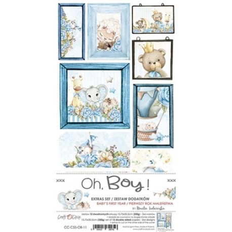 CRAFT O'CLOCK - PAD CARTE 15X30 - OH, BOY!  - CC-C54-OB-11