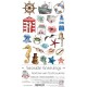 CRAFT O'CLOCK - PAD EXTRAS SET SEASIDE GREETINGS - 15X30 - CC-C47-SG-09