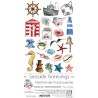 CRAFT O'CLOCK - PAD EXTRAS SET SEASIDE GREETINGS - 15X30 - CC-C47-SG-09