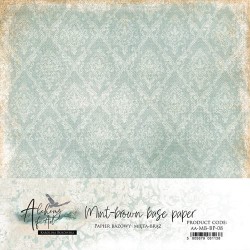 ART ALCHEMY - PAD CARTE 20.3X20.3 - In Frosty Colors – Mint-Brown Base Paper - AA-MB-PB-08