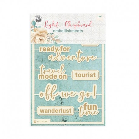 P13 - Light chipboard embellishments - TRAVEL JOURNAL - P13-TRJ-55