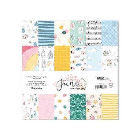 BASICCREA -Blocco carte12X12 -SIEMPRE JANE- BSGPS14