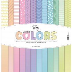 TOMMY- PAPER PACK - Shades of colors 12 fogli bifacciali - TPS016