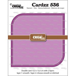 CREALIES - Fustella - DOUBLE CARD SQUARE WITH ROUNDED CORNERS- CLCZ536