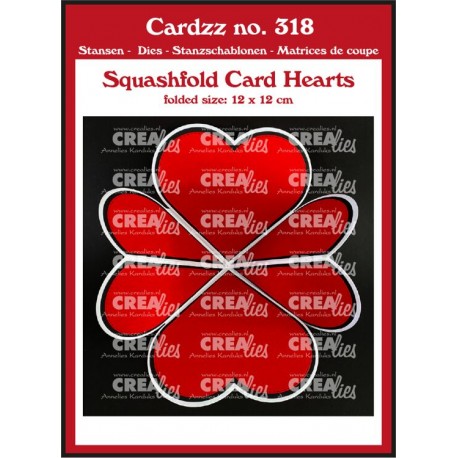 CREALIES - Fustella - SQUASHFOLD CARD HEARTS 12CM - CLCZ318