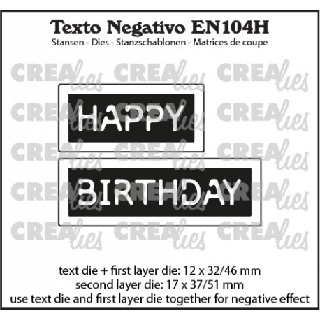 CREALIES - Fustella - HAPPY BIRTHDAY - EN104H