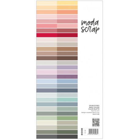 MODASCRAP - KIT COLOR PALETTE DOUBLE SIDED BASIC COLORS - 6" x 12" - CP-BC