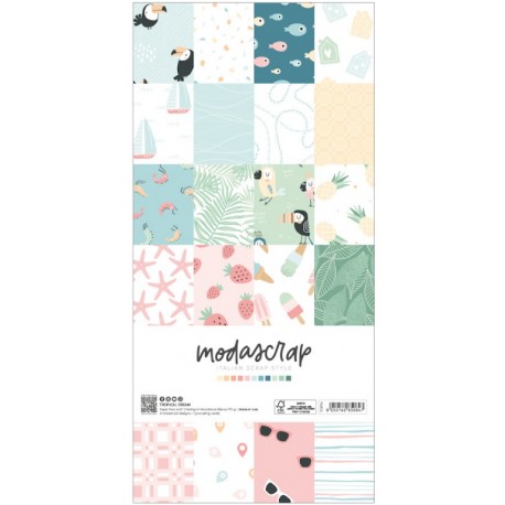 MODASCRAP - PAPER PACK - TROPICAL DREAM - 6" x 12" - TDPP6