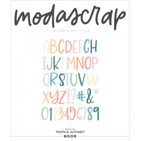 MODASCRAP - FUSTELLA - TROPICAL ALPHABET - MSF 1-271