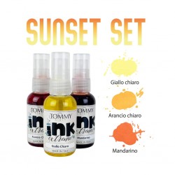 TOMMY - Sunset set – 3 ink extreme 50ml – Giallo chiaro – Arancio chiaro – Mandarino
