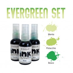 TOMMY - Evergreen set – 3 ink extreme 50ml – Menta – Pistacchio – Bosco