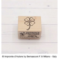 Impronte d'Autore - Timbro in Legno - QUADRIFOGLIO - 2488-O