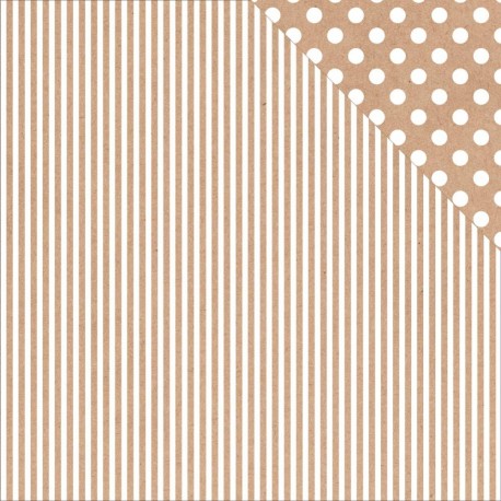 KAISERCRAFT - Carta 12"x12" - Kraft Stripe - P1835