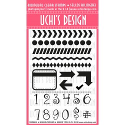 Timbro clear Uchi's Design - Numbers&Borders