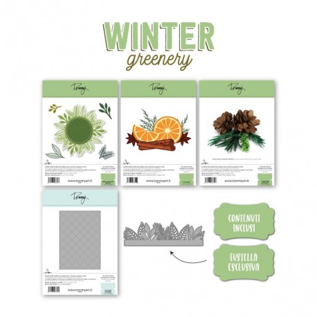 TOMMY -BUNDLE -  WINTER GREENERY + 1 pochette + 1 fustella esclusiva – area dedicata - WINTERGREEN