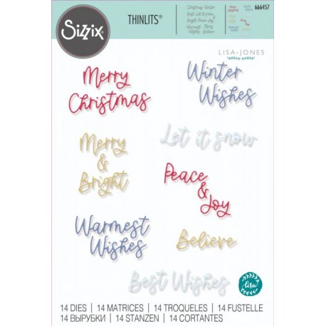 SIZZIX - Fustella Thinlits - VARIETY SENTIMENTS - 666457