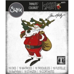 SIZZIX - Fustella Thinlits - BABBO NATALE NEL BOSCO - 665573