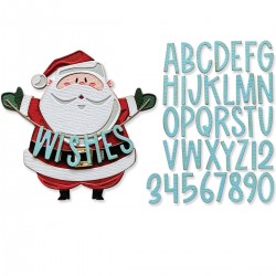 SIZZIX - Fustella Thinlits - AUGURI DI NATALE - 666338