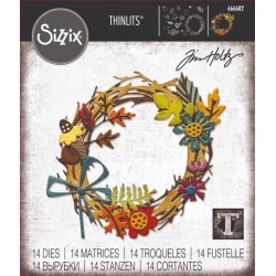 SIZZIX - Fustella Thinlits - GHIRLANDA DI FOGLIE - 666682