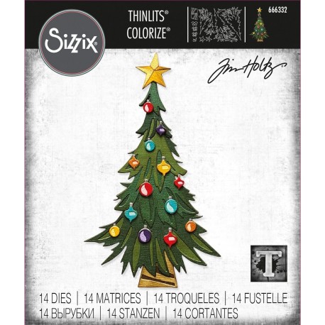 SIZZIX - Fustella Thinlits - ALBERO DI NATALE - 666332