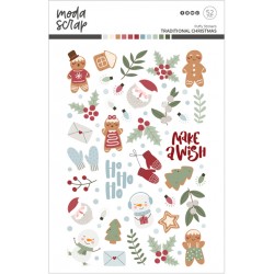 MODASCRAP - PUFFY STICKERS - TRADITIONAL CHRISTMAS - MSPS-009