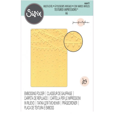 SIZZIX- Multi-Level Textured Impressions - Stars and Lights - 666471