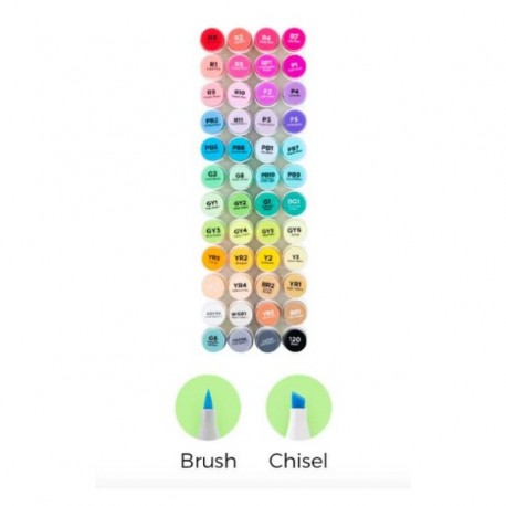 OHUHU- Alcohol Markers - SET 48 colori CLASSICI  - HONULULU-02