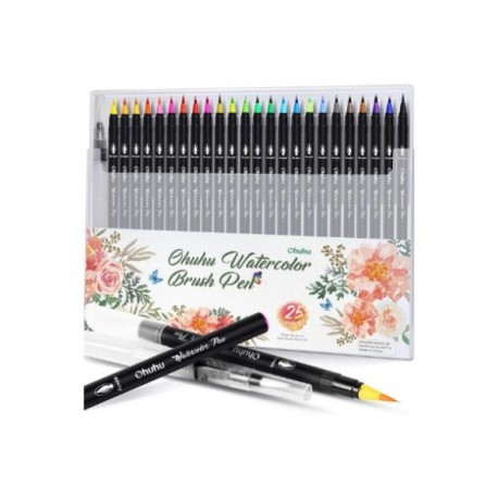 OHUHU- WATERCOLOR BRUSH PEN - SET 25 PEN - PO-240604188