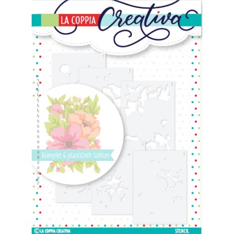 La Coppia Creativa - Stencil - SFONDO CON FIORI - P-525