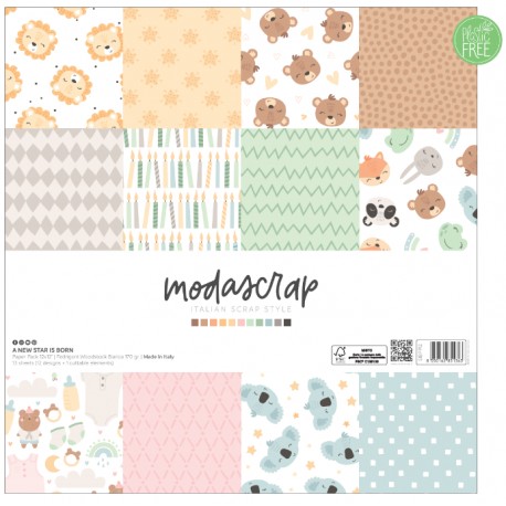 MODASCRAP - PAPER PACK - A NEW STAR IS BORN  - 12" x 12" - SIBPP12