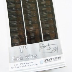 Zutter- 6 Spirali metalliche nero 1"