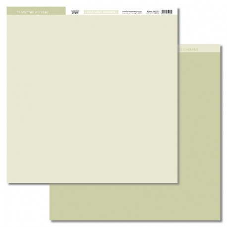 Florilèges Design - Carte FARANDOLE - DUO VERT AMANDE - FDPU225002