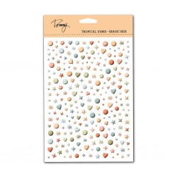 TOMMY - ABBELLIMENTI -Puffy Stickers – Tropical vibes Magic mix – formato A5 - PST0002
