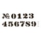 Fustella Sizzix M&S Cargo Stencil Number Set