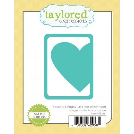 Fustella Taylored Expressions - Pocket & Pages - 3x4 Part of my Heart