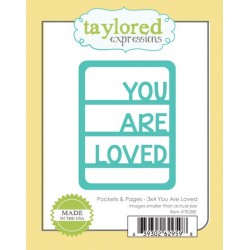 Fustella Taylored Expressions - Pocket & Pages - 3x4 You Are Loved