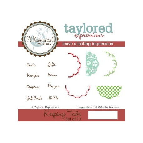 Timbri Cling Taylored Expressions - keeping tabs stamp