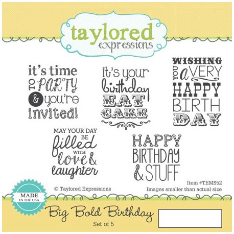 Timbri Cling Taylored Expressions - big bold birthday