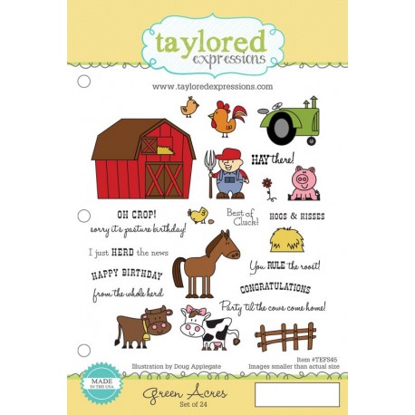 Timbri Cling Taylored Expressions -  green acres