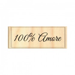 Timbro legno Safira - 100 amore